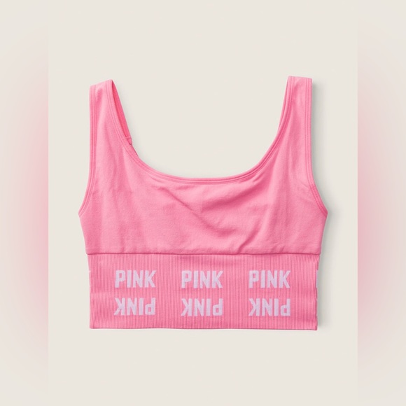 VS Pink SET Seamless Sports Bra & Seamless High Waist Leggings In Dreamy Pink - Picture 6 of 10